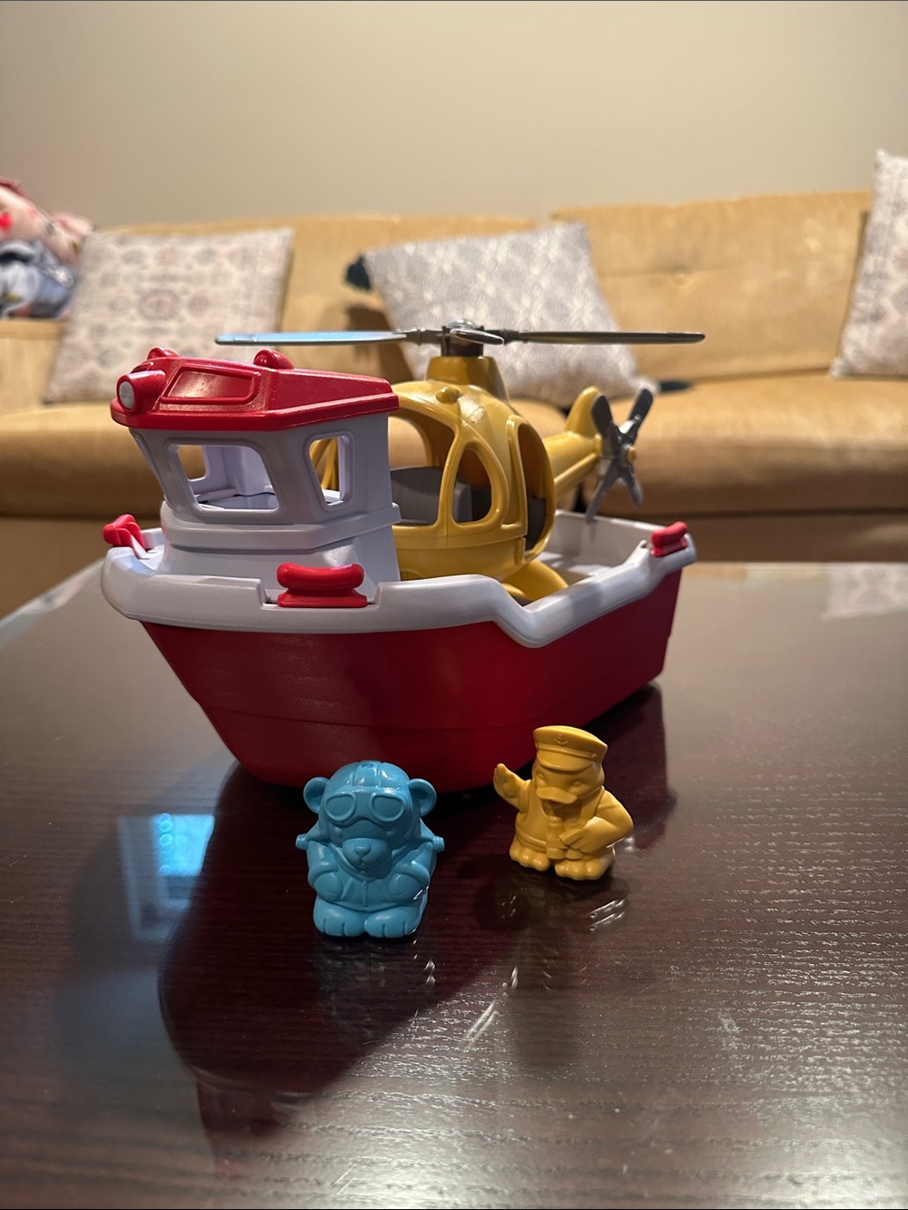 Rescue Helicopter Boat Playset